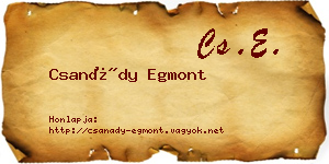 Csanády Egmont névjegykártya